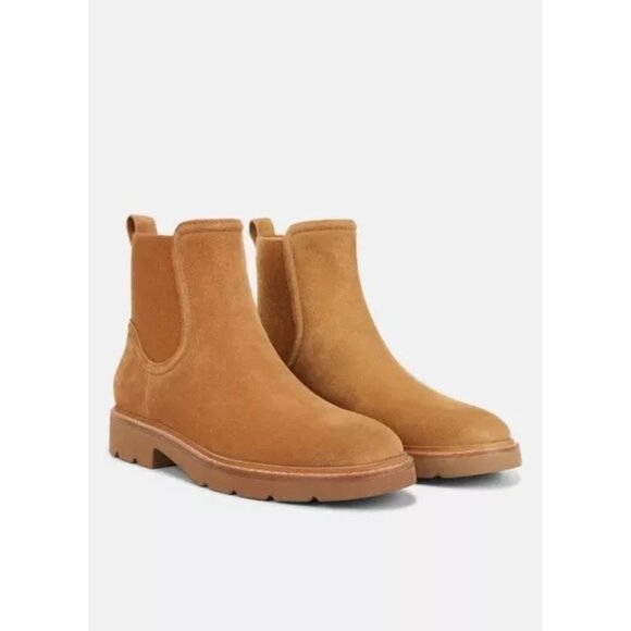 Vince Rue women's Chelsea Tan suede Ankle Boots 9.5 - Picture 2 of 11